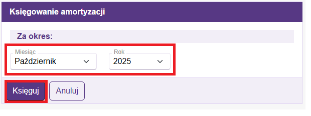 Księgowanie z Amortyzacji
